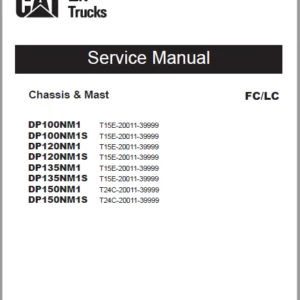 Caterpillar DP100NM1 Lift Truck Service, Operation & Maintenance Manuals - PDF DOWNLOAD