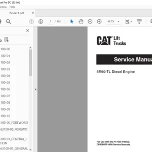 Caterpillar DP120N Lift Truck Service Manuals - PDF DOWNLOAD