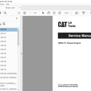 Caterpillar DP135N Lift Truck Service Manuals - PDF DOWNLOAD