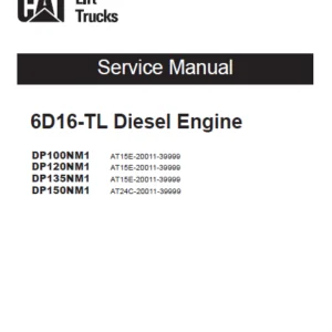 Caterpillar DP135NM1S Lift Truck Service, Operation & Maintenance Manuals - PDF DOWNLOAD