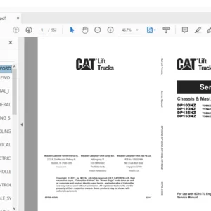 Caterpillar DP135NZ Lift Truck Service Manuals - PDF DOWNLOAD