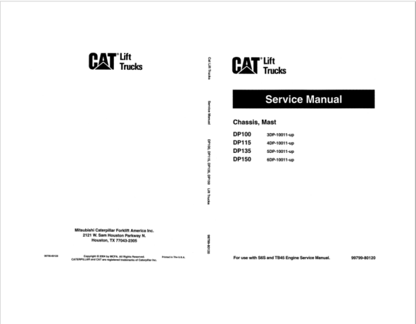 Caterpillar DP150 Lift Truck Service Manuals - PDF DOWNLOAD ...