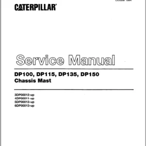 Caterpillar DP150 Lift Truck Service Manuals - PDF DOWNLOAD