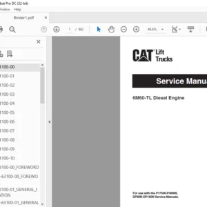 Caterpillar DP150N Lift Truck Service Manuals - PDF DOWNLOAD