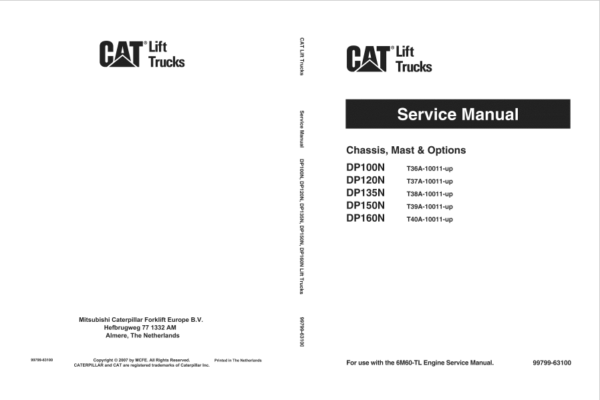 Caterpillar DP150N Lift Truck Service Manuals - PDF DOWNLOAD ...