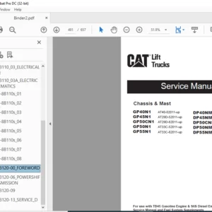 Caterpillar DP45NM1 Lift Truck Service Manual - PDF DOWNLOAD