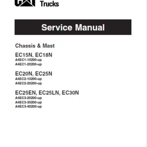 Caterpillar EC15N Lift Truck Service Manuals - PDF DOWNLOAD