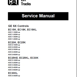 Caterpillar EC20K Lift Truck Service Manuals - PDF DOWNLOAD