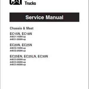 Caterpillar EC25N Lift Truck Service Manuals - PDF DOWNLOAD