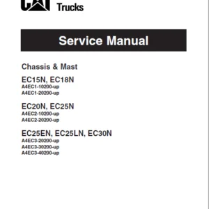 Caterpillar EC30K Lift Truck Service Manuals - PDF DOWNLOAD