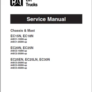 Caterpillar EC30N Lift Truck Service Manuals - PDF DOWNLOAD