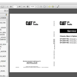 Caterpillar EP10KRT PAC Lift Truck Service Manuals - PDF DOWNLOAD