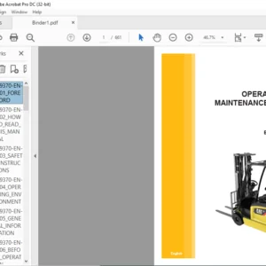 Caterpillar EP14-20A(C)NT EP16-20A(C)N Lift Trucks Operation & Maintenance Manual - PDF DOWNLOAD