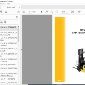 Caterpillar EP14ANT Lift Truck Operation & Maintenance Manual - PDF DOWNLOAD