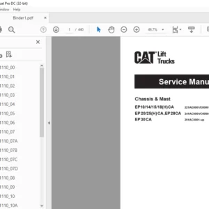 Caterpillar EP15CA Lift Truck Service Manuals - PDF DOWNLOAD