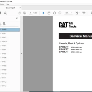 Caterpillar EP15KRT Lift Truck Service Manuals - PDF DOWNLOAD