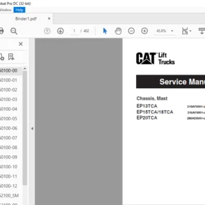 Caterpillar EP15TCA Lift Trucks Service Manuals - PDF DOWNLOAD