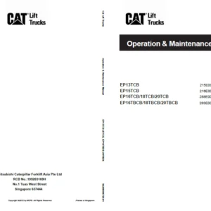 Caterpillar EP15TCB Lift Trucks Service, Operation & Maintenance Manuals - PDF DOWNLOAD