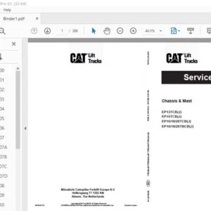 Caterpillar EP15TCB(J) Lift Trucks Service Manuals - PDF DOWNLOAD