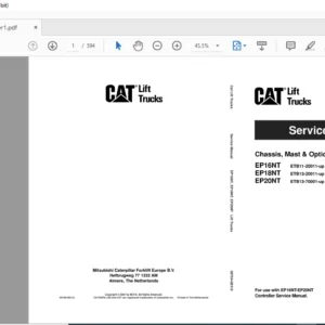 Caterpillar EP16NT Lift Trucks Service Manuals - PDF DOWNLOAD
