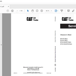 Caterpillar EP16TBCB Lift Trucks Service, Operation & Maintenance Manuals - PDF DOWNLOAD