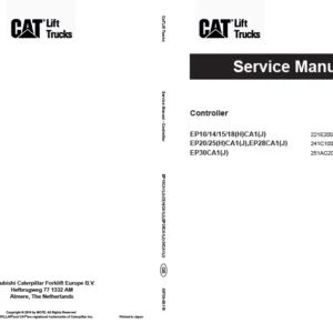 Caterpillar EP18CA1(J) Lift Trucks Service Manuals - PDF DOWNLOAD