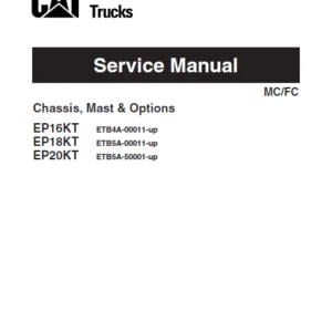 Caterpillar EP18KT Lift Trucks Service Manuals - PDF DOWNLOAD