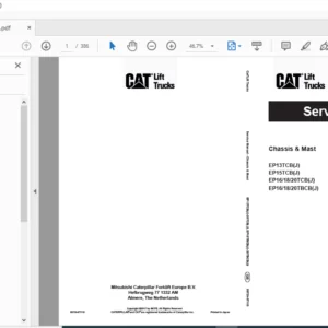 Caterpillar EP18TBCB(J) Lift Truck Service Manuals - PDF DOWNLOAD