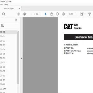 Caterpillar EP18TCA Lift Trucks Service Manuals - PDF DOWNLOAD