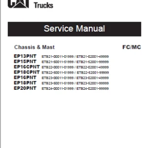 Caterpillar EP20PNT Lift Truck Service Manuals - PDF DOWNLOAD