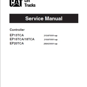 Caterpillar EP20TCA Lift Truck Service Manuals - PDF DOWNLOAD