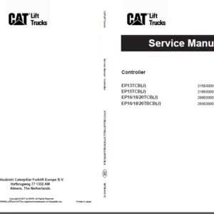 Caterpillar EP20TCB Lift Truck Service, Operation & Maintenance Manual - PDF DOWNLOAD
