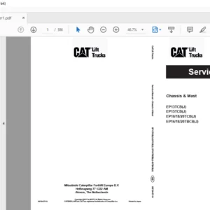 Caterpillar EP20TCB(J) Lift Trucks Service Manuals - PDF DOWNLOAD