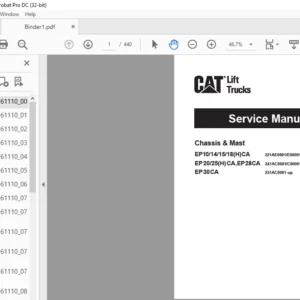 Caterpillar EP25CA Lift Trucks Service Manuals .- PDF DOWNLOAD