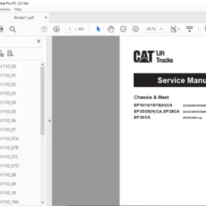 Caterpillar EP28CA Lift Trucks Service Manual - PDF DOWNLOAD