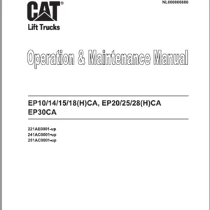 Caterpillar EP30CA Lift Trucks Service, Operation & Maintenance Manual - PDF DOWNLOAD