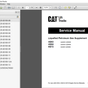 Caterpillar GC20HP Lift Truck Service Manual - PDF DOWNLOAD