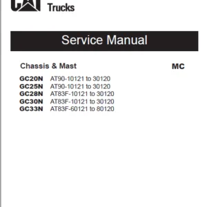 Caterpillar GC20N Lift Truck Service Manuals - PDF DOWNLOAD