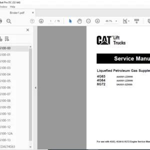 Caterpillar GC25 Lift Truck Service Manual - PDF DOWNLOAD