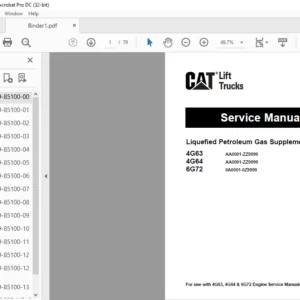 Caterpillar GC25HP Lift Trucks Service Manual - PDF DOWNLOAD