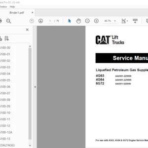 Caterpillar GC30 Lift Trucks Service Manual - PDF DOWNLOAD