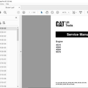 Caterpillar GP15 Lift Trucks Service Manuals - PDF DOWNLOAD