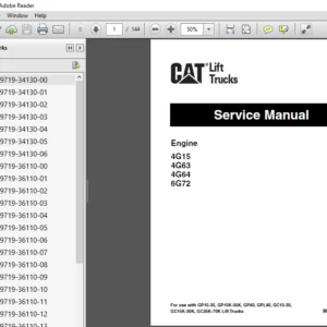 Caterpillar GP15 MC Lift Truck Service Manual - PDF DOWNLOAD