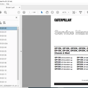 Caterpillar GP15K FC Lift Truck Service Manual - PDF DOWNLOAD