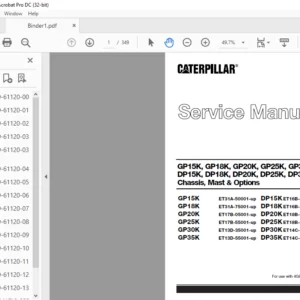 Caterpillar GP15K MC Lift Trucks Service Manual - PDF DOWNLOAD