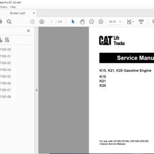 Caterpillar GP15NT Lift Trucks Service Manual - PDF DOWNLOAD