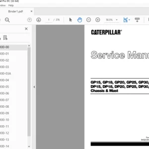 Caterpillar GP18 FC Lift Trucks Service Manual - PDF DOWNLOAD