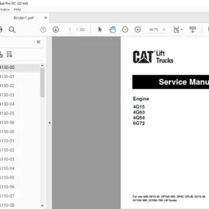 Caterpillar GP18 Lift Trucks Service Manuals - PDF DOWNLOAD