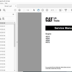 Caterpillar GP18 MC Lift Trucks Service Manuals - PDF DOWNLOAD