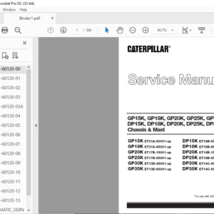 Caterpillar GP18K FC Lift Trucks Service Manual - PDF DOWNLOAD